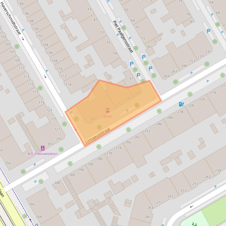 Kaart van postcodegebied 2522GN.