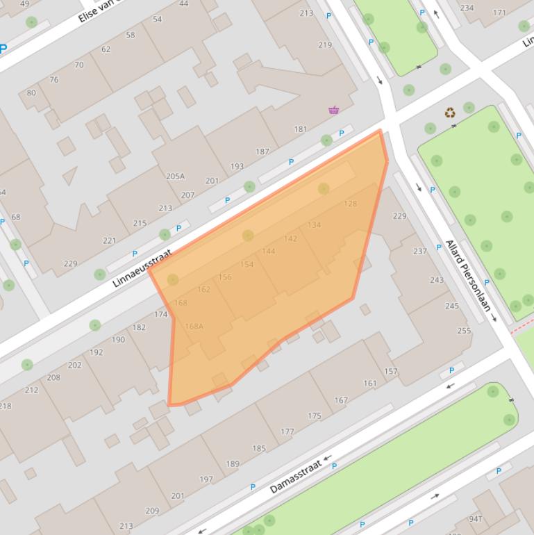 Kaart van postcodegebied 2522GW.