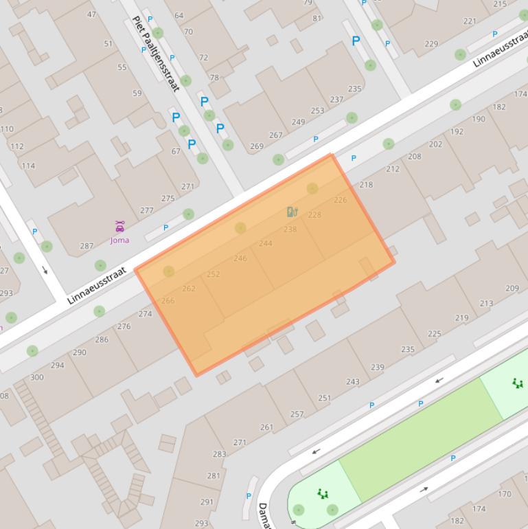 Kaart van postcodegebied 2522GZ.