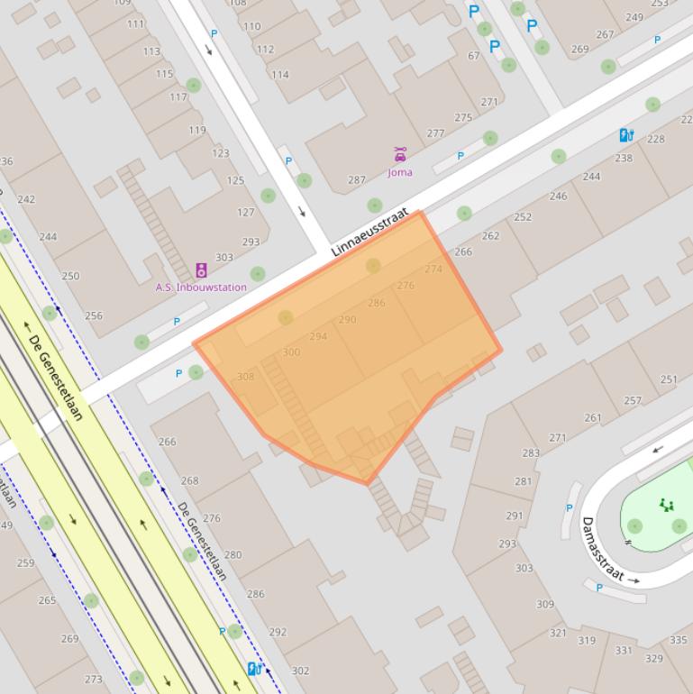 Kaart van postcodegebied 2522HA.