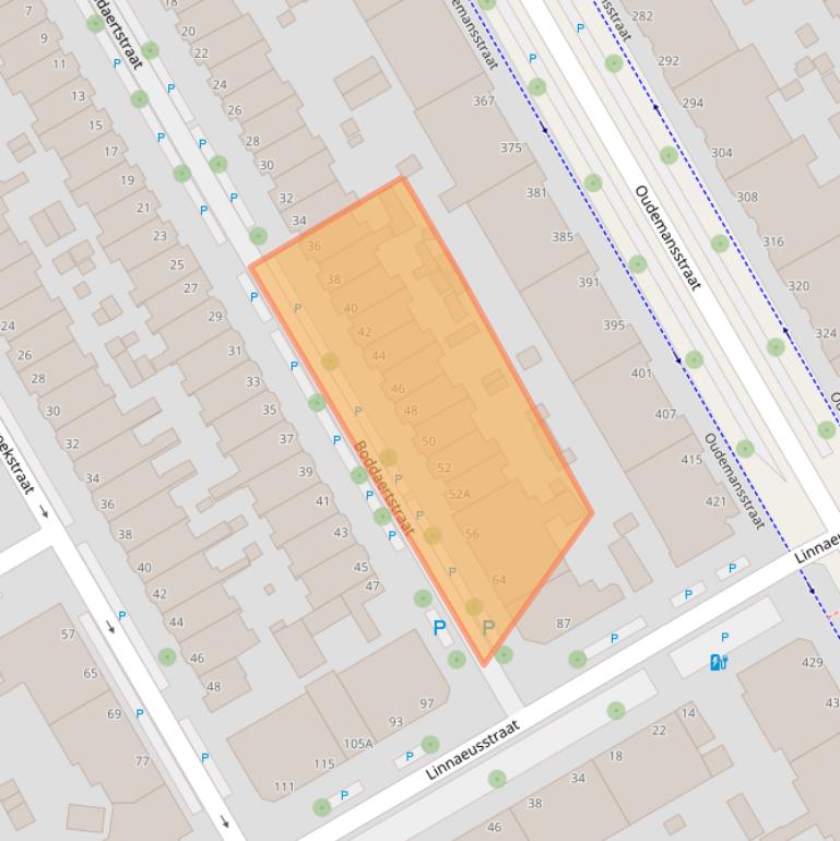 Kaart van postcodegebied 2522HH.