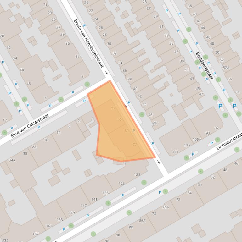 Kaart van postcodegebied 2522HK.