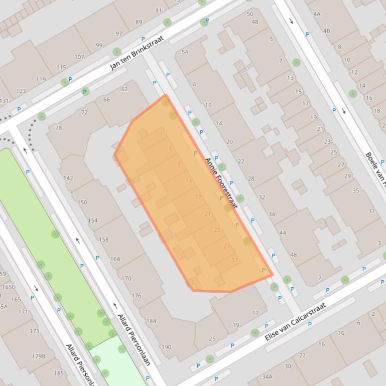 Kaart van postcodegebied 2522HN.