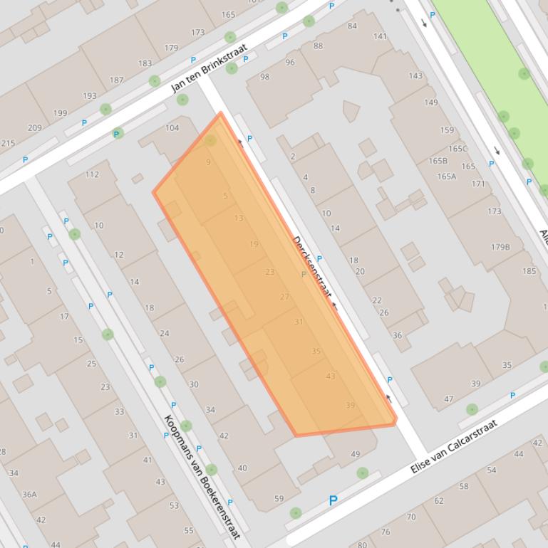 Kaart van postcodegebied 2522HR.