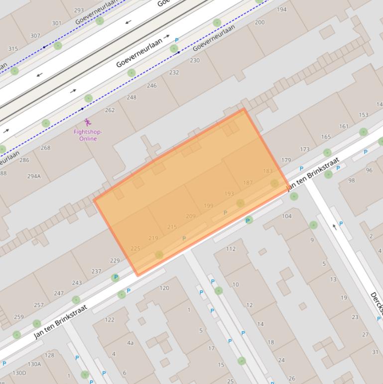 Kaart van postcodegebied 2522HZ.