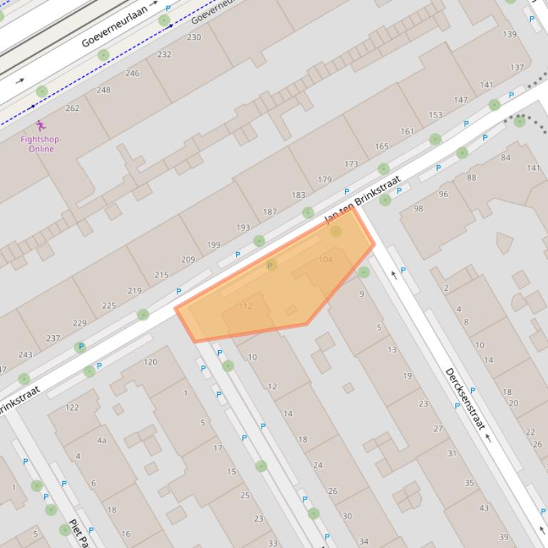 Kaart van postcodegebied 2522JG.