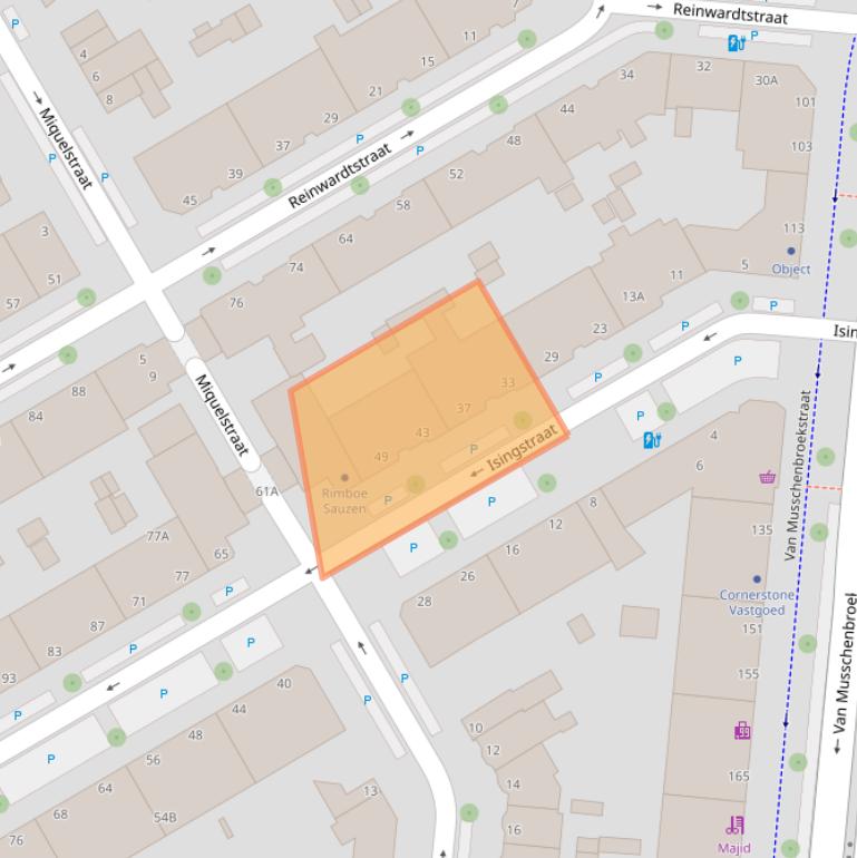 Kaart van postcodegebied 2522JL.