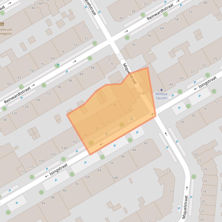 Kaart van postcodegebied 2522JM.