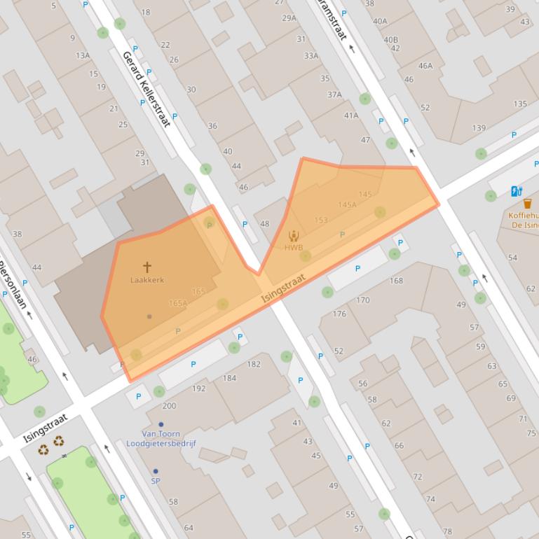 Kaart van postcodegebied 2522JS.