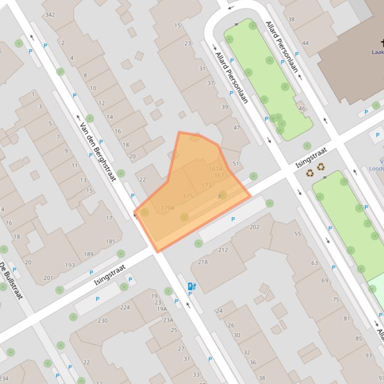 Kaart van postcodegebied 2522JT.