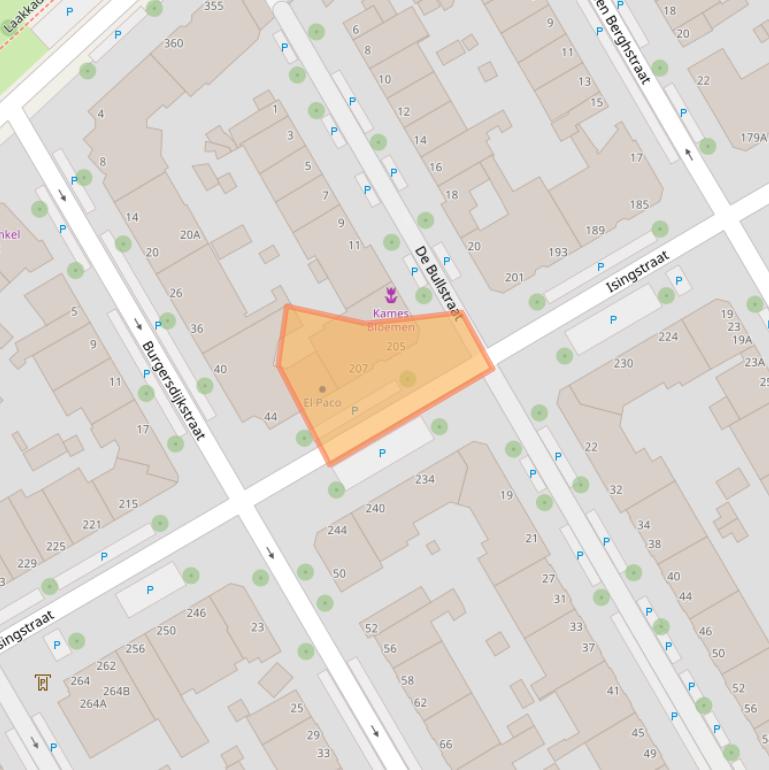 Kaart van postcodegebied 2522JW.