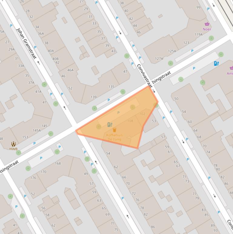 Kaart van postcodegebied 2522KC.