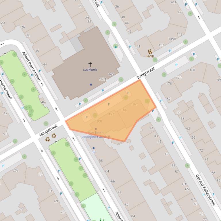 Kaart van postcodegebied 2522KE.