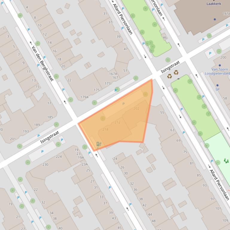 Kaart van postcodegebied 2522KG.