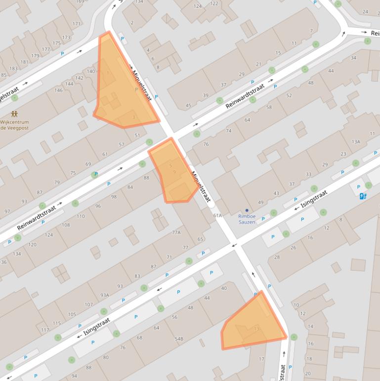 Kaart van postcodegebied 2522KK.