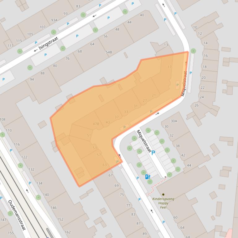 Kaart van postcodegebied 2522KL.