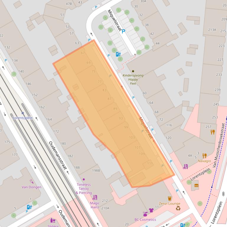 Kaart van postcodegebied 2522KM.