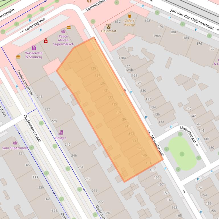 Kaart van postcodegebied 2522KN.
