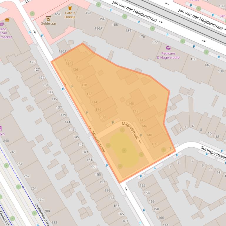 Kaart van postcodegebied 2522KV.
