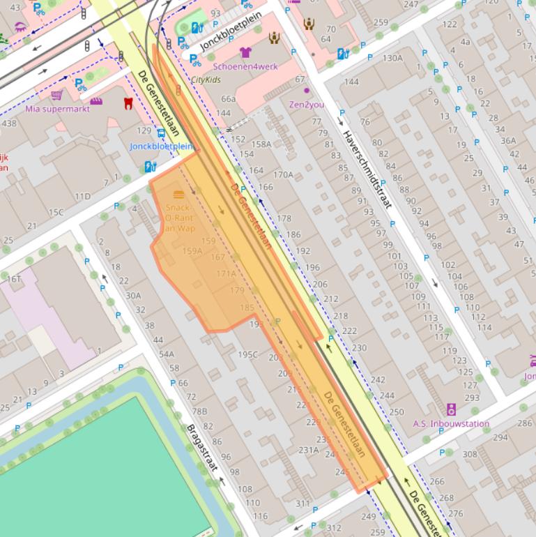 Kaart van postcodegebied 2522LG.