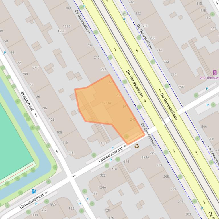 Kaart van postcodegebied 2522LJ.