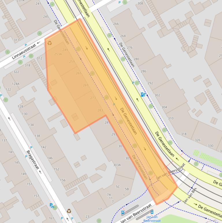 Kaart van postcodegebied 2522LK.