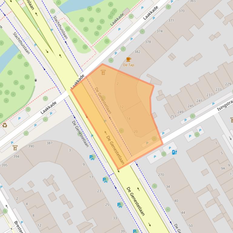 Kaart van postcodegebied 2522LM.