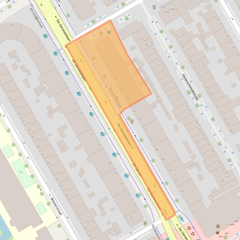 Kaart van postcodegebied 2522LN.