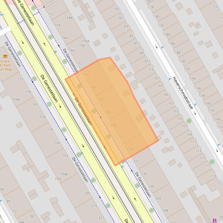 Kaart van postcodegebied 2522LT.