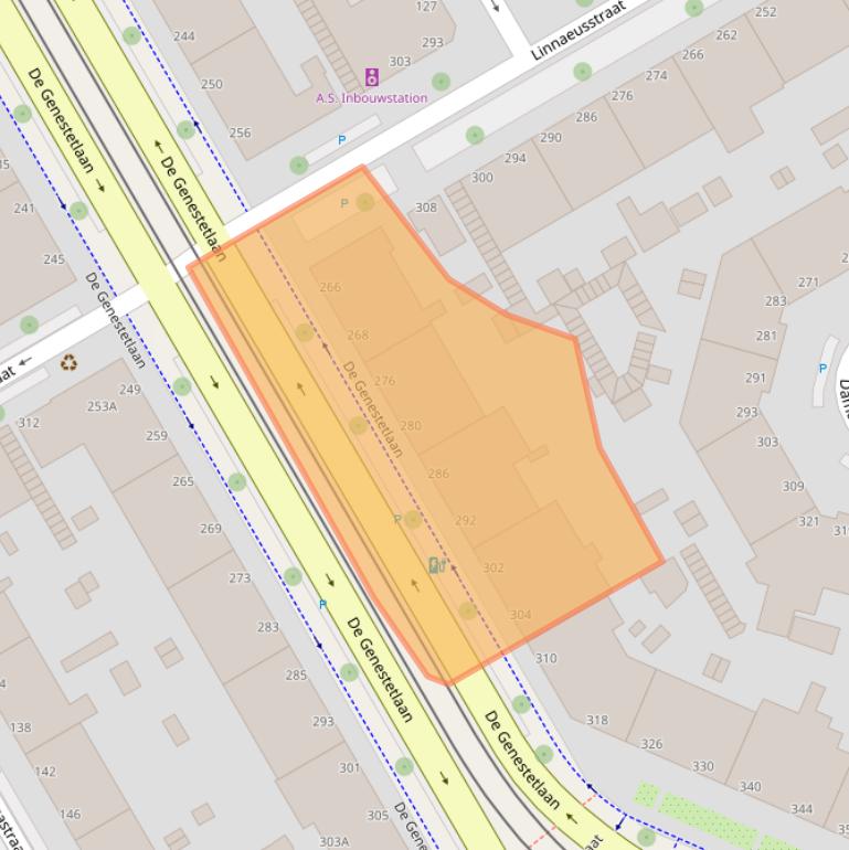 Kaart van postcodegebied 2522LW.