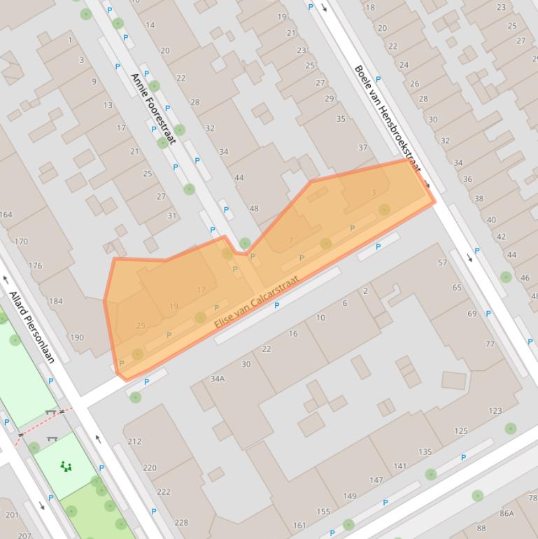 Kaart van postcodegebied 2522MA.