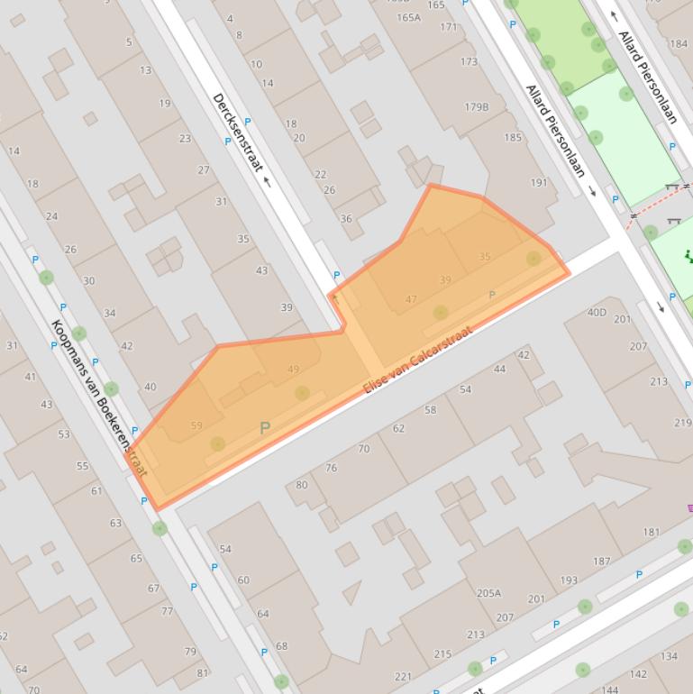 Kaart van postcodegebied 2522MB.