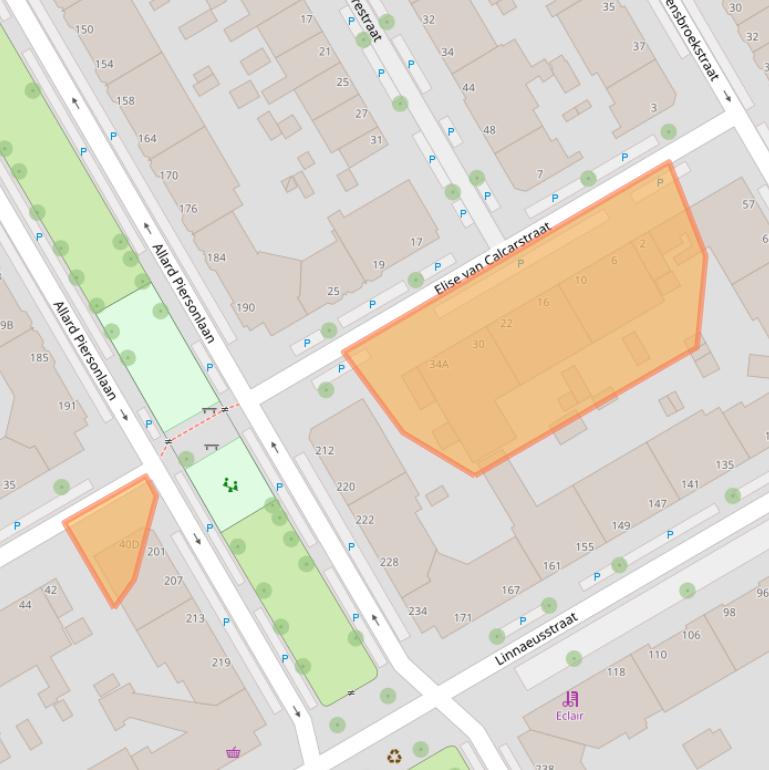 Kaart van postcodegebied 2522MC.