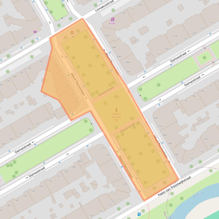 Kaart van postcodegebied 2522ML.