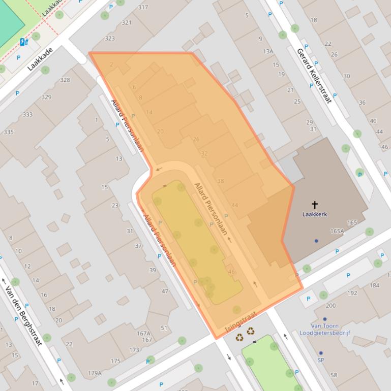 Kaart van postcodegebied 2522MP.