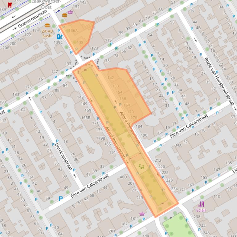 Kaart van postcodegebied 2522MT.