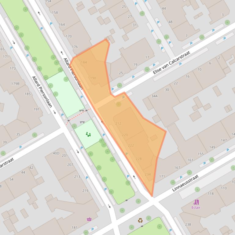 Kaart van postcodegebied 2522MV.