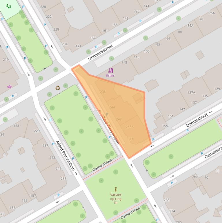 Kaart van postcodegebied 2522MX.