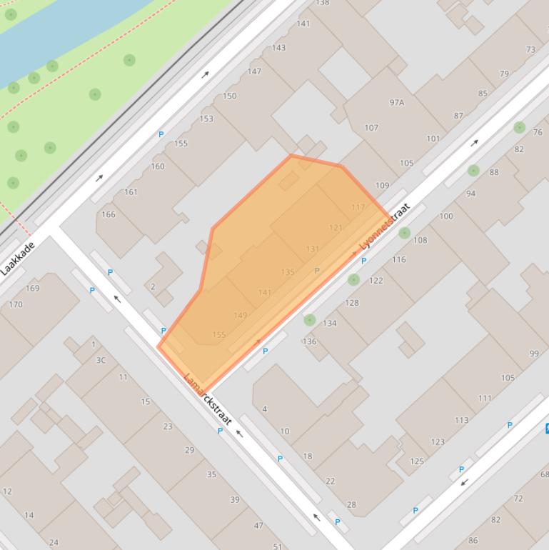 Kaart van postcodegebied 2522ND.