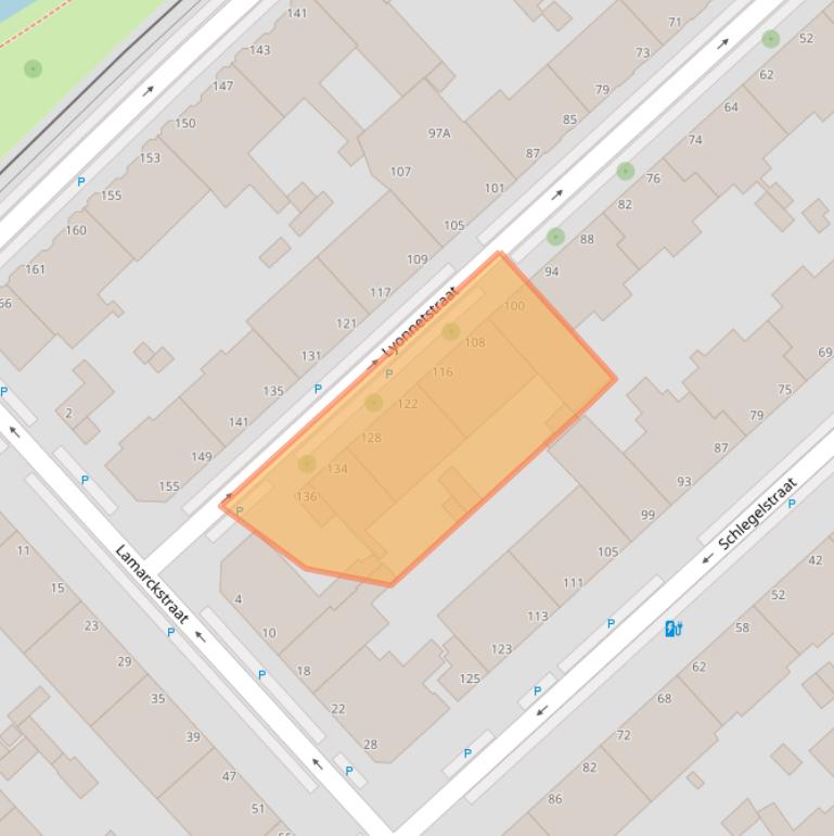 Kaart van postcodegebied 2522NH.