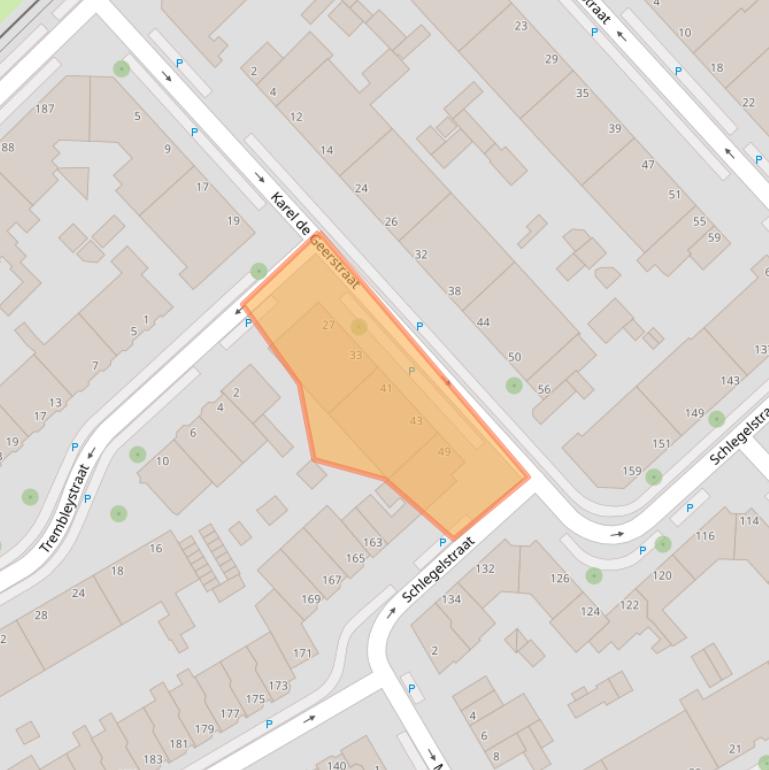 Kaart van postcodegebied 2522PB.