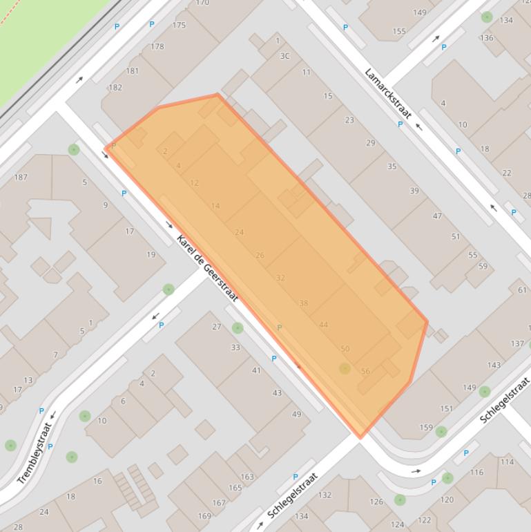 Kaart van postcodegebied 2522PC.