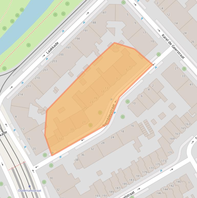 Kaart van postcodegebied 2522PD.