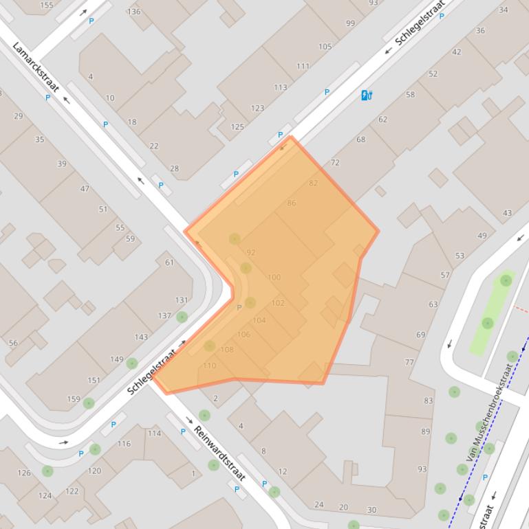 Kaart van postcodegebied 2522PP.