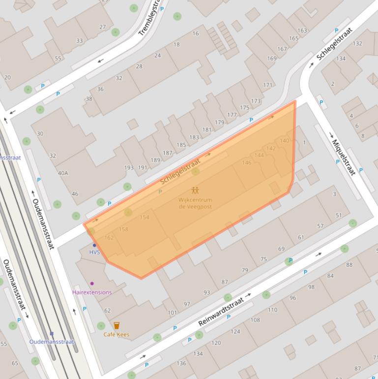 Kaart van postcodegebied 2522PS.