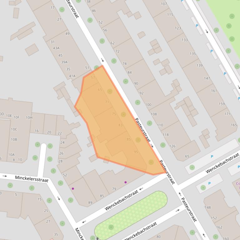 Kaart van postcodegebied 2522RE.