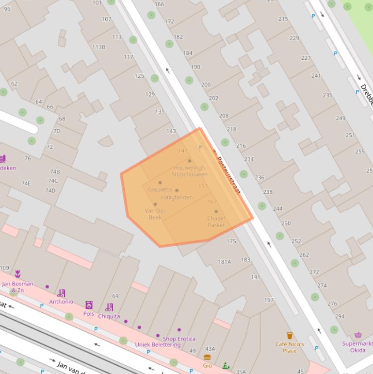 Kaart van postcodegebied 2522RH.