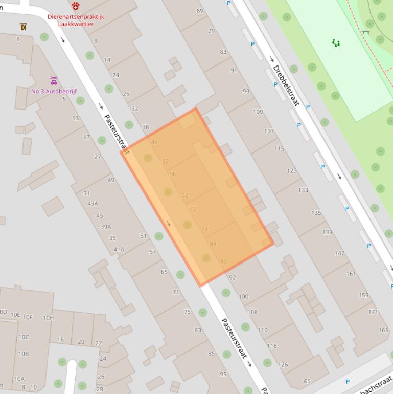 Kaart van postcodegebied 2522RM.
