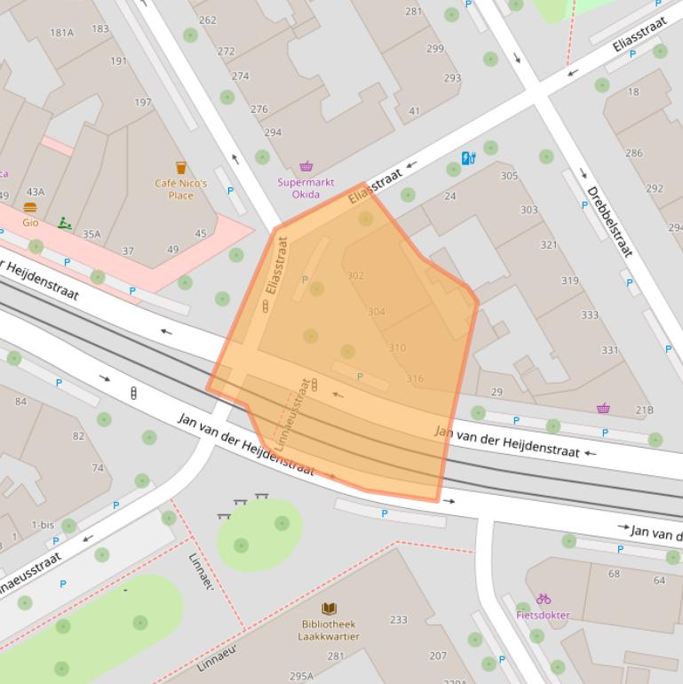 Kaart van postcodegebied 2522RV.