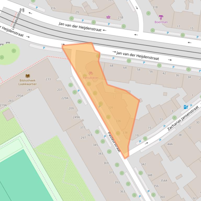 Kaart van postcodegebied 2522RW.